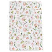 Delicate, Dainty Feminine Pink Floral Medium Cadeauzakje (Voorkant)
