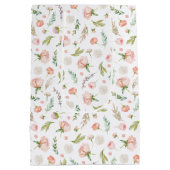 Delicate, Dainty Feminine Pink Floral Medium Cadeauzakje (Achterkant)