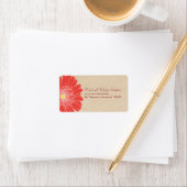 Delicate Daisies Adresetiketten, rood Etiket (Insitu)
