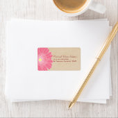 Delicate Daisies Adresetiketten, roze Etiket (Insitu)