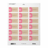Delicate Daisies Adresetiketten, roze Etiket (Full Sheet)