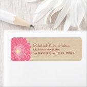 Delicate Daisies Return Address Labels, Roze Etiket (Insitu)