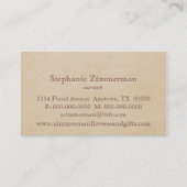 Delicate Daisies Visitekaartje, Red Flowers Visitekaartje (Achterkant)