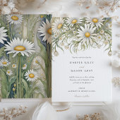Delicate Daisy Garden Wedding Kaart