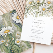 Delicate Daisy Garden Wedding Kaart