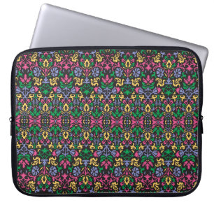 Delicate Damast Barok Victoriaans Naadloos Laptop Sleeve