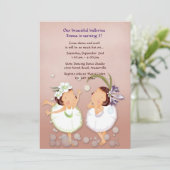 Delicate Dancers Invitation Kaart (Staand voorkant)