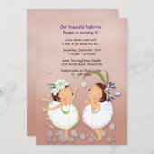 Delicate Dancers Invitation Kaart (Voorkant / Achterkant)