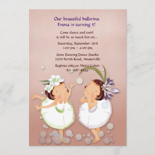 Delicate Dancers Invitation Kaart