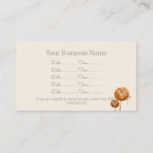 Delicate Dandelion-klok op crème Visitekaartje (Achterkant)