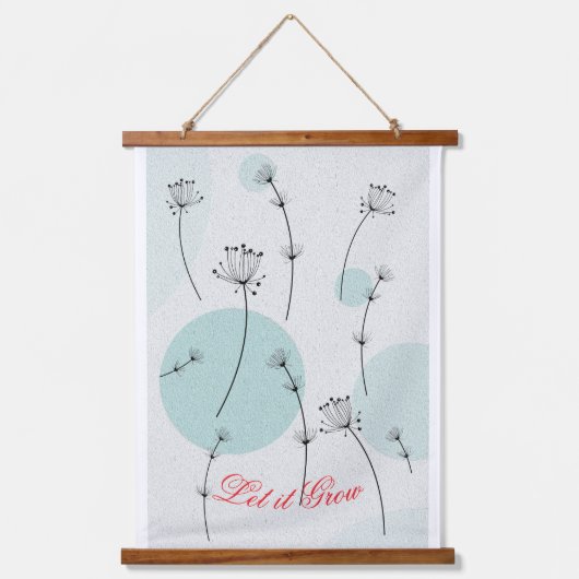 Delicate Dandelion Wish Design Wood Topped Wall  Hangend Wandkleed (Voorkant)