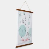 Delicate Dandelion Wish Design Wood Topped Wall  Hangend Wandkleed (Gebogen)