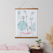 Delicate Dandelion Wish Design Wood Topped Wall  Hangend Wandkleed (Slaapkamer)