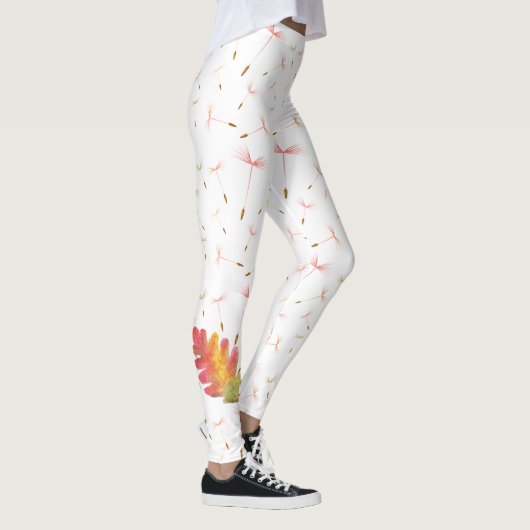 Delicate Dandelions & Autumn Leaf Leggings (Rechts)