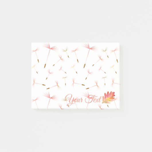 Delicate Dandelions & Autumn Leaf Post-it® Notes (Voorkant)