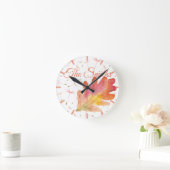 Delicate Dandelions & Autumn Leaf Ronde Klok (Huis)