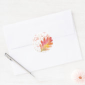 Delicate Dandelions & Autumn Leaf Ronde Sticker (Envelop)