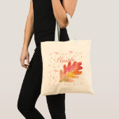 Delicate Dandelions & Autumn Leaf Tote Bag (Voorkant (product))