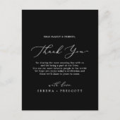 Delicate Dark Black Hartelijk dank voor uw opvangk Briefkaart (Voorkant)