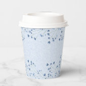 Delicate Dark Blue Wildflowers Verjaardagsfeestje Papieren Bekers (Achterkant)