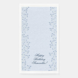 Delicate Donkerblauwe Wilde Bloemen Bruiloft Servet