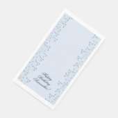 Delicate Donkerblauwe Wilde Bloemen Bruiloft Servet (Hoek)