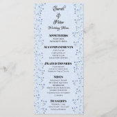 Delicate Donkerblauwe Wildflowers Romantische brui Menu (Voorkant)