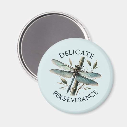 Delicate doorzettingsvermogen - artistieke libel magneet (Voorkant / Achterkant)