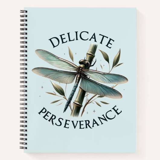 Delicate doorzettingsvermogen - artistieke libel notitieboek (Voorkant)