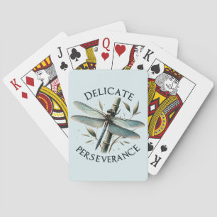 Delicate doorzettingsvermogen - artistieke libel pokerkaarten