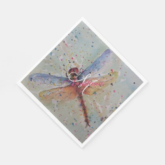 DELICATE DRAGON FLY MONOGRAM PARTY SERVET (Hoek)