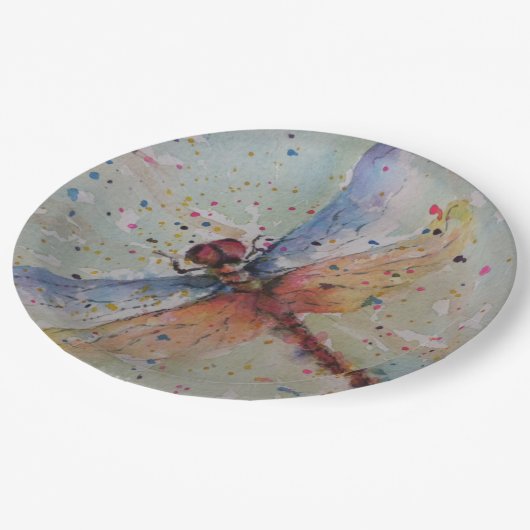 DELICATE DRAGONFLY ARTIJ PAPIEREN BORDJE (Gekanteld)