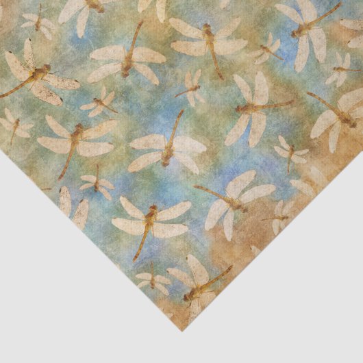 Delicate Dragonflyse-Waterverf Tissuepapier (Detail)