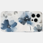 Delicate Dusty Blue Floral Art 🌸 Case-Mate iPhone Case (Achterkant (horizontaal))