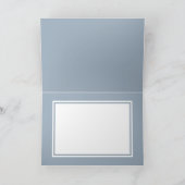 Delicate Dusty Blue Leaves Monogram Trouwfoto (Binnen)