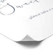 Delicate Dusty Blue Love is een zoet trouwteken Poster (Hoek)