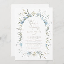 Delicate Dusty Blue Wildflowers Elupement Party