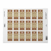 Delicate Earthy Fractal Artistry Adresetiketten Etiket (Full Sheet)