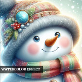 Delicate Editable Holiday Kids Gift Tag Snowman Cadeaulabel