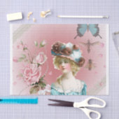 Delicate Edwardiaanse Roos Motief voor Decoupage P Tissuepapier (Craft)