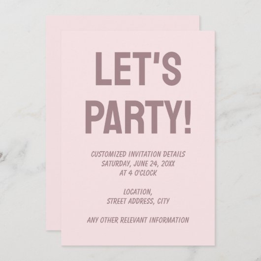 Delicate effen kleur effen blozend roze kaart (Voorkant / Achterkant)