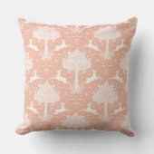 Delicate eiken en herten perzikkussen kussen (Voorkant)