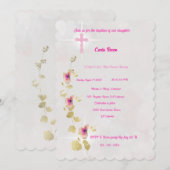 Delicate Elegance acryl doop uitnodiging (Voorkant / Achterkant)