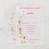 Delicate Elegance acryl doop uitnodiging (Voorkant / Achterkant)