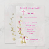 Delicate Elegance acryl doop uitnodiging tempel (Voorkant / Achterkant)