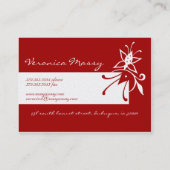 Delicate Elegance in Red Chubby-Visitekaartjes Visitekaartje (Achterkant)