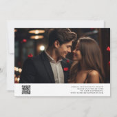 Delicate Elegant Script Trouwfoto QR-code Save The Date (Achterkant)