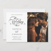 Delicate Elegant Script Trouwfoto Save The Date (Voorkant)