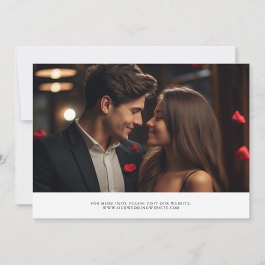 Delicate Elegant Script Trouwfoto Save The Date (Achterkant)