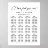 Delicate Elegant Script Trouwstoel Grafiek Poster (Voorkant)